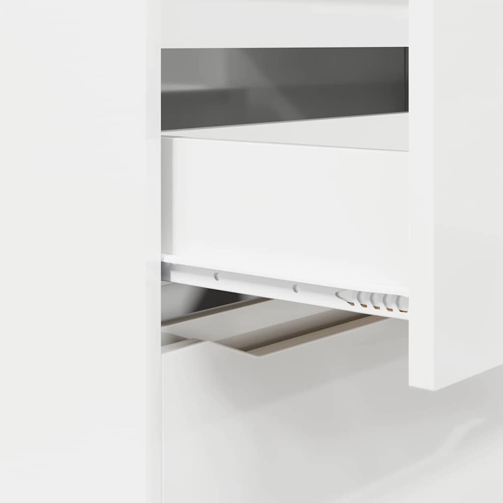 Opbevaringsskab Høj gloss hvid 80 x 48 x 57 cm Konstrueret træ