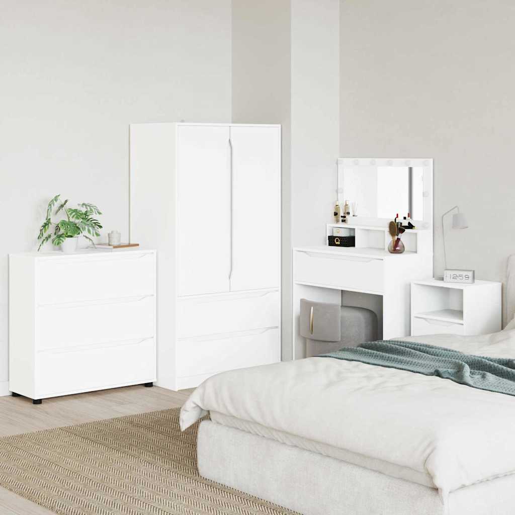 Opbevaringsskab Høj gloss hvid 80 x 48 x 57 cm Konstrueret træ
