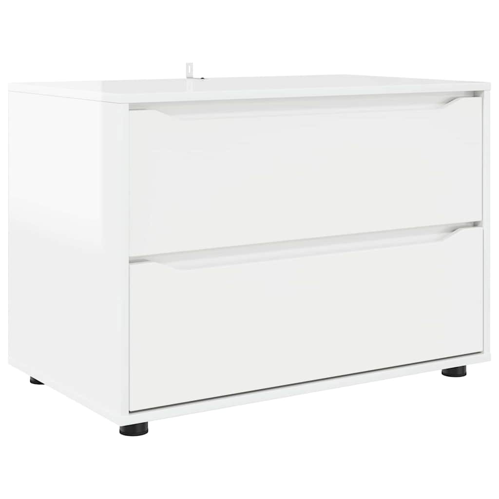 Opbevaringsskab Høj gloss hvid 80 x 48 x 57 cm Konstrueret træ