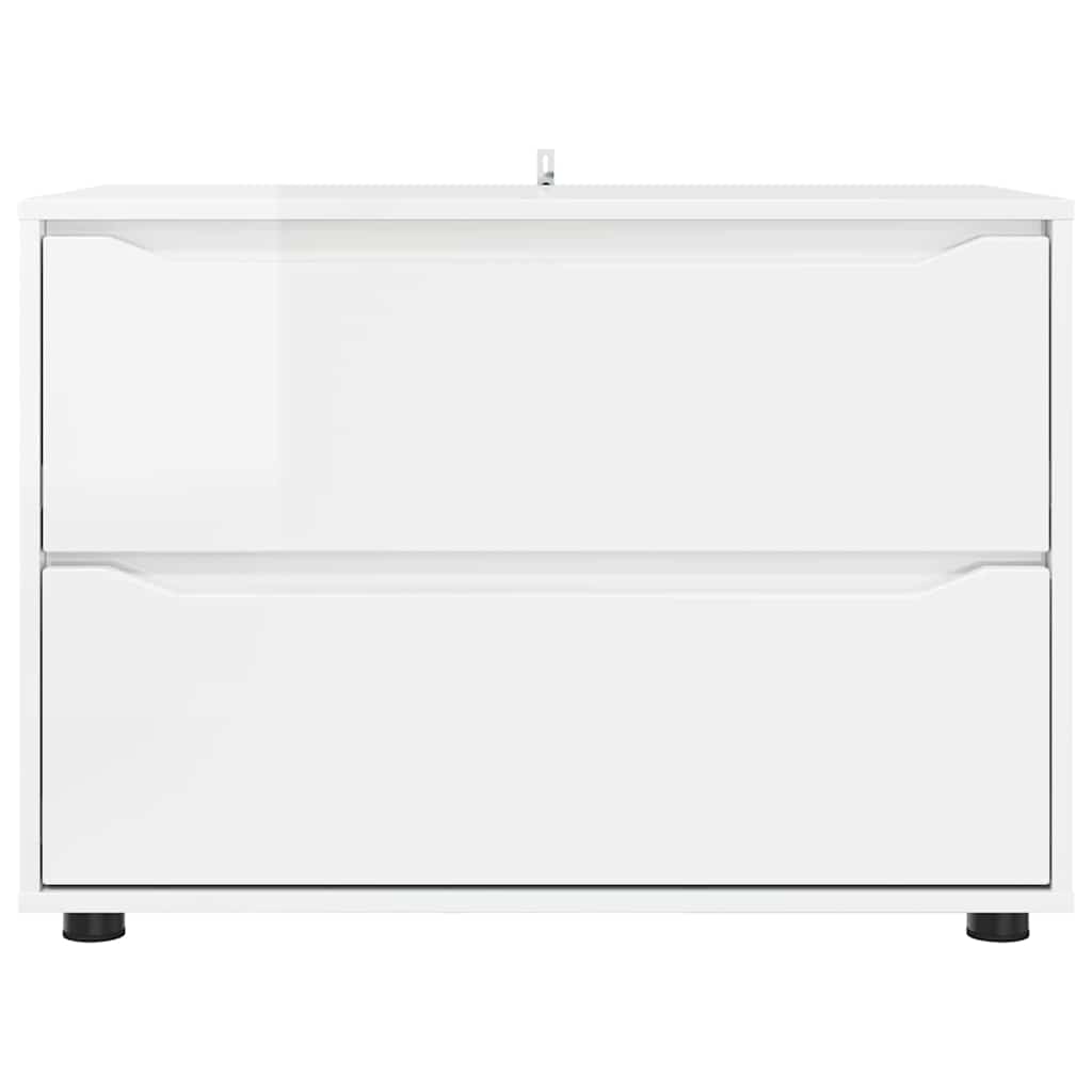 Opbevaringsskab Høj gloss hvid 80 x 48 x 57 cm Konstrueret træ