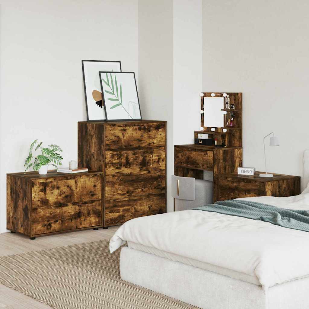Opbevaringsskab Røget eg 80 x 48 x 57 cm Konstrueret træ