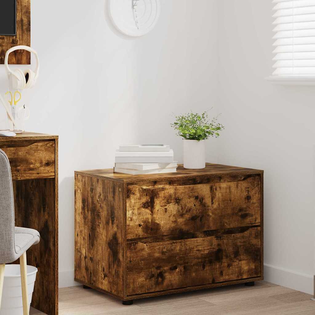 Opbevaringsskab Røget eg 80 x 48 x 57 cm Konstrueret træ