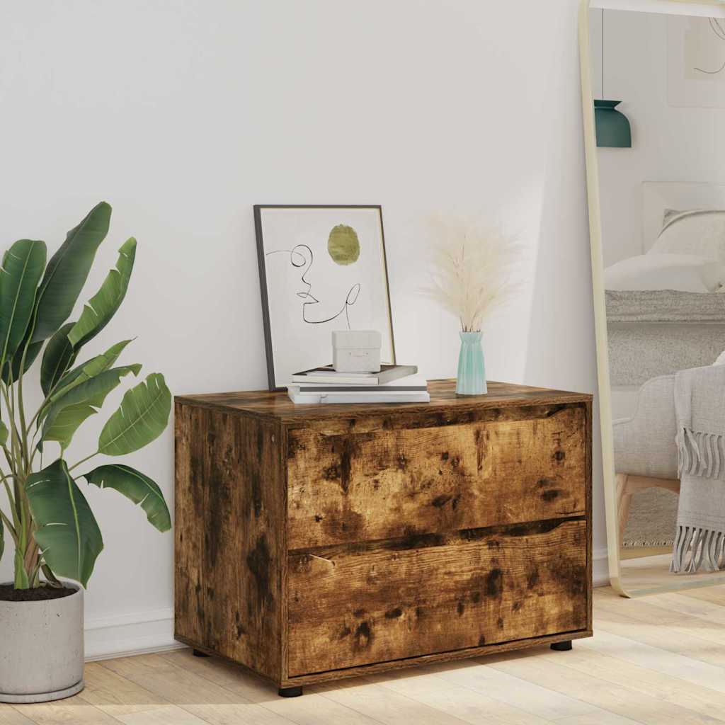 Opbevaringsskab Røget eg 80 x 48 x 57 cm Konstrueret træ