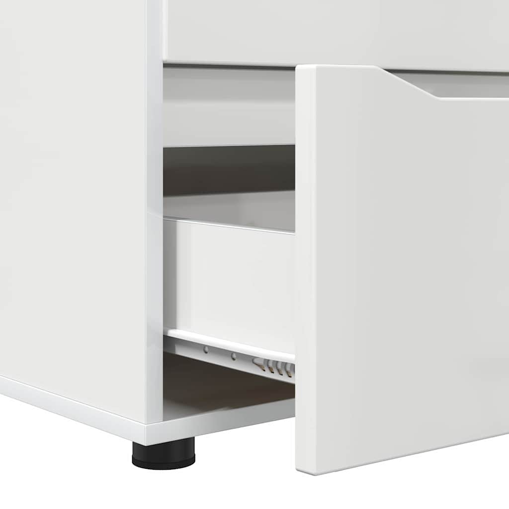 Opbevaringsskab Høj gloss hvid 60 x 48 x 57 cm Konstrueret træ