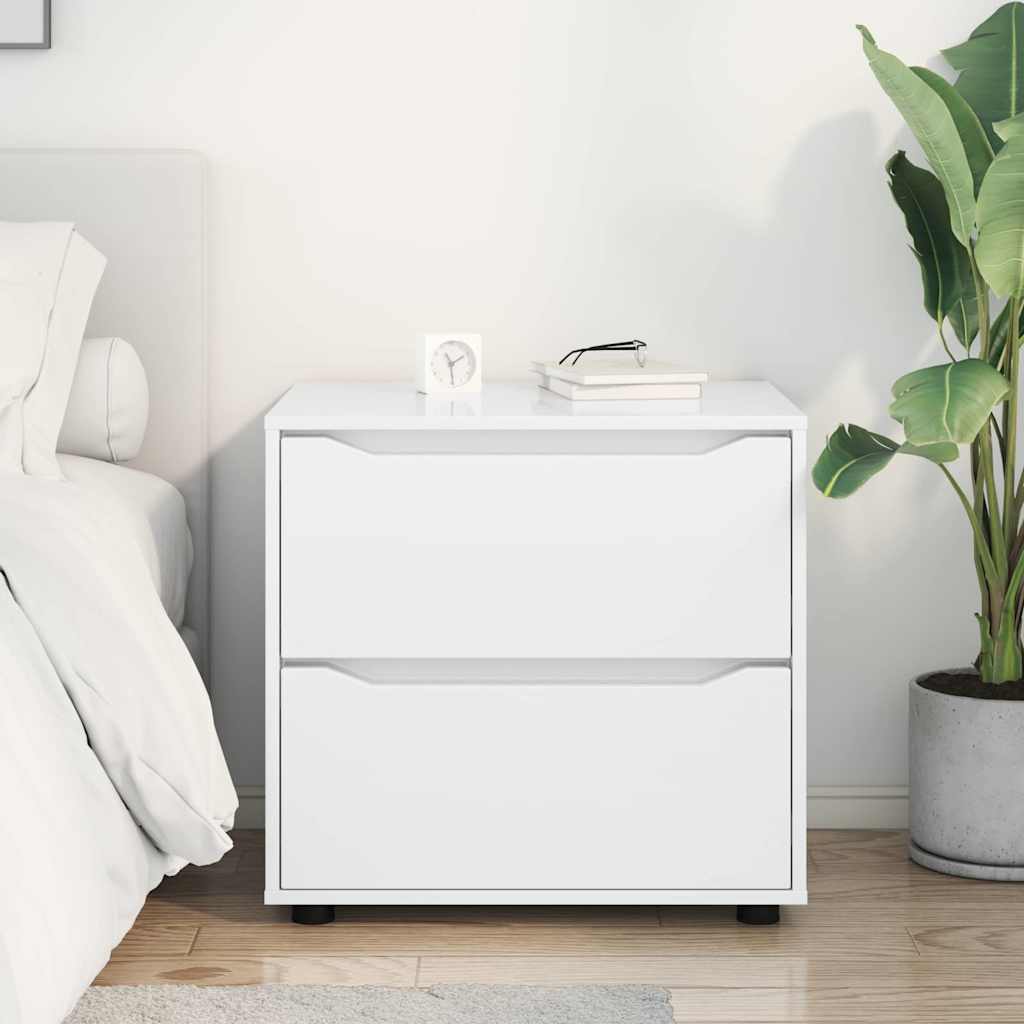Opbevaringsskab Høj gloss hvid 60 x 48 x 57 cm Konstrueret træ