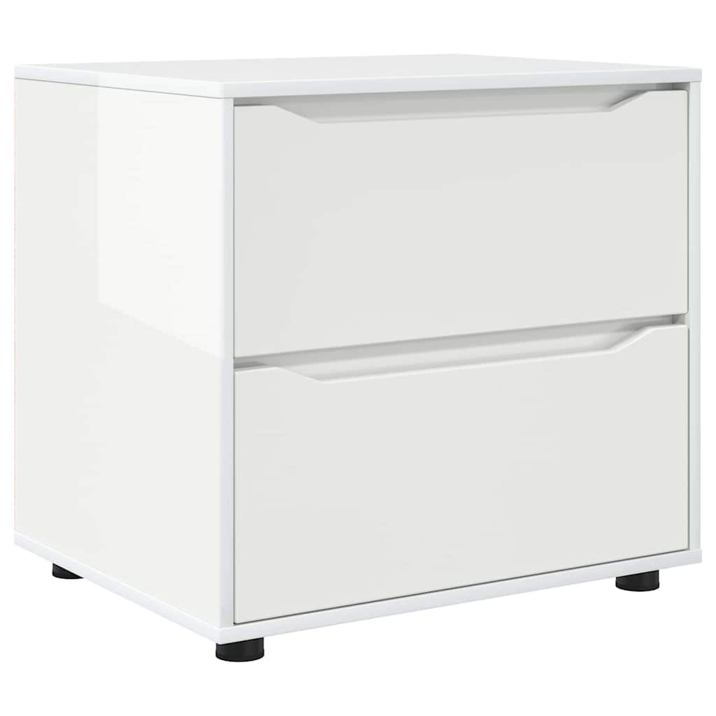 Opbevaringsskab Høj gloss hvid 60 x 48 x 57 cm Konstrueret træ