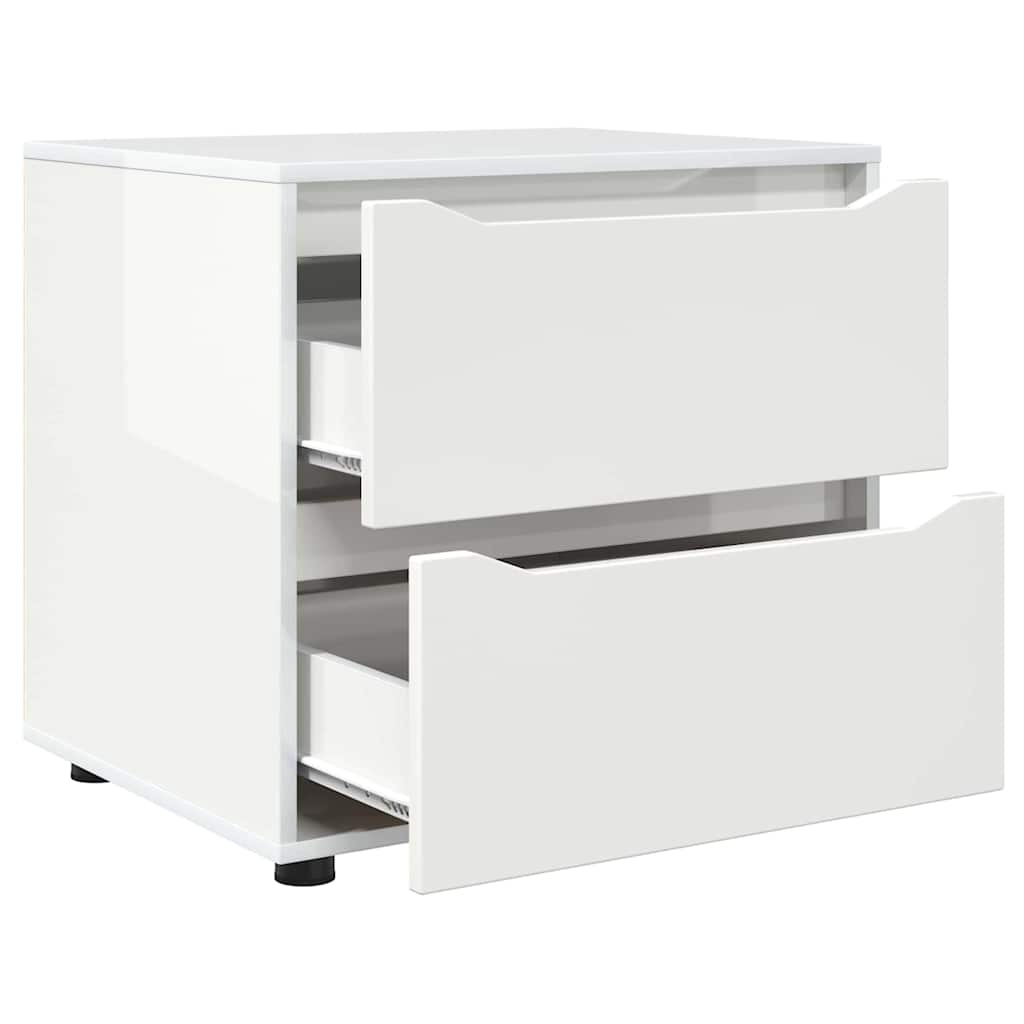 Opbevaringsskab Høj gloss hvid 60 x 48 x 57 cm Konstrueret træ