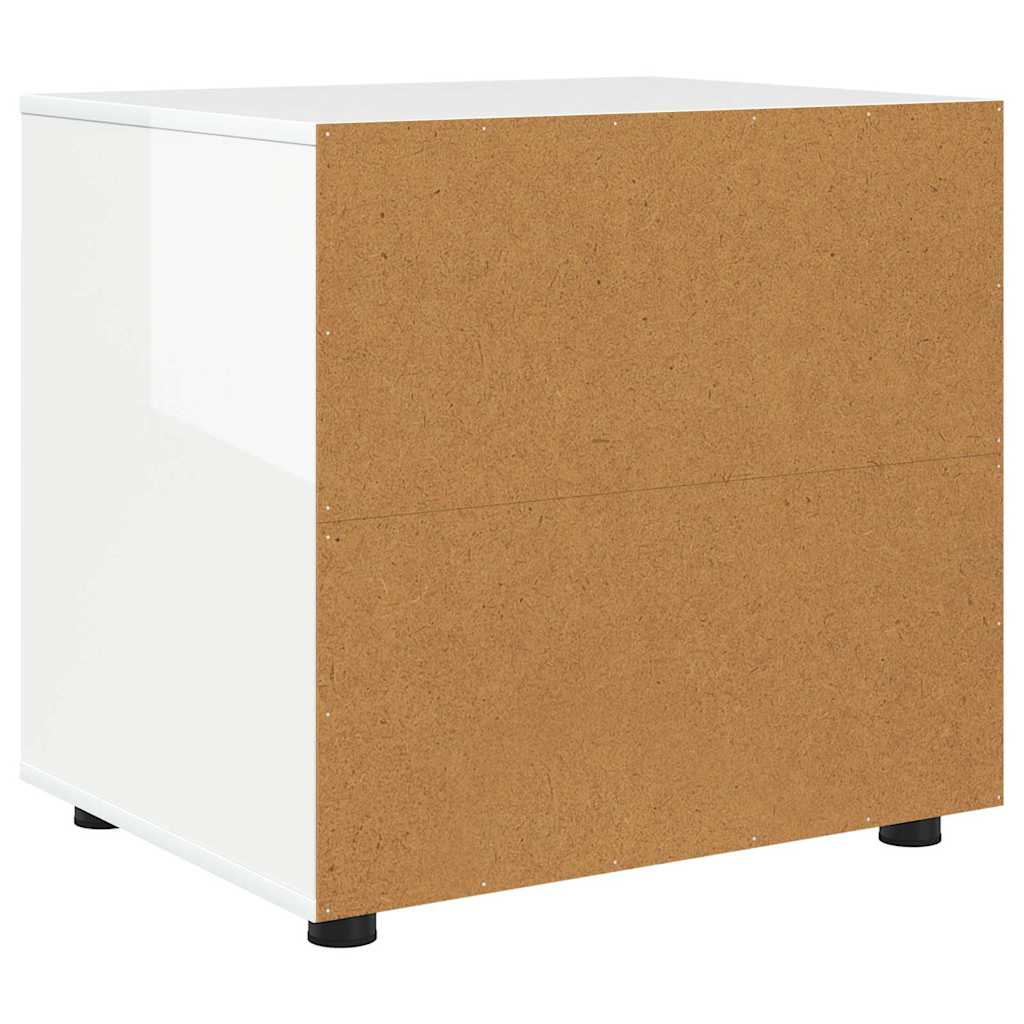 Opbevaringsskab Høj gloss hvid 60 x 48 x 57 cm Konstrueret træ
