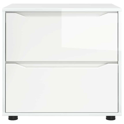 Opbevaringsskab 60 x 48 x 57 cm Konstrueret træ Høj gloss hvid
