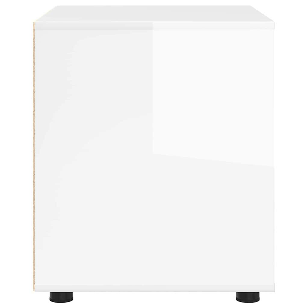Opbevaringsskab Høj gloss hvid 60 x 48 x 57 cm Konstrueret træ
