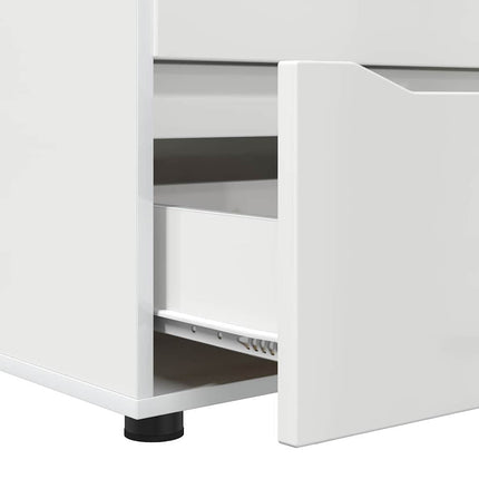 Opbevaringsskab 40 x 48 x 57 cm Konstrueret træ Høj gloss hvid