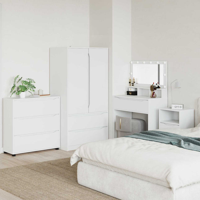 Opbevaringsskab Hvid 80 x 31 x 81 cm Konstrueret træ