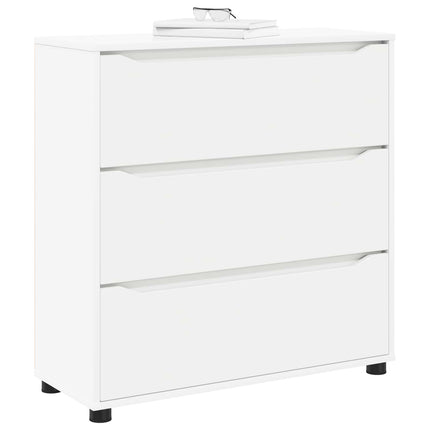 Opbevaringsskab 80 x 31 x 81 cm Konstrueret træ Hvid
