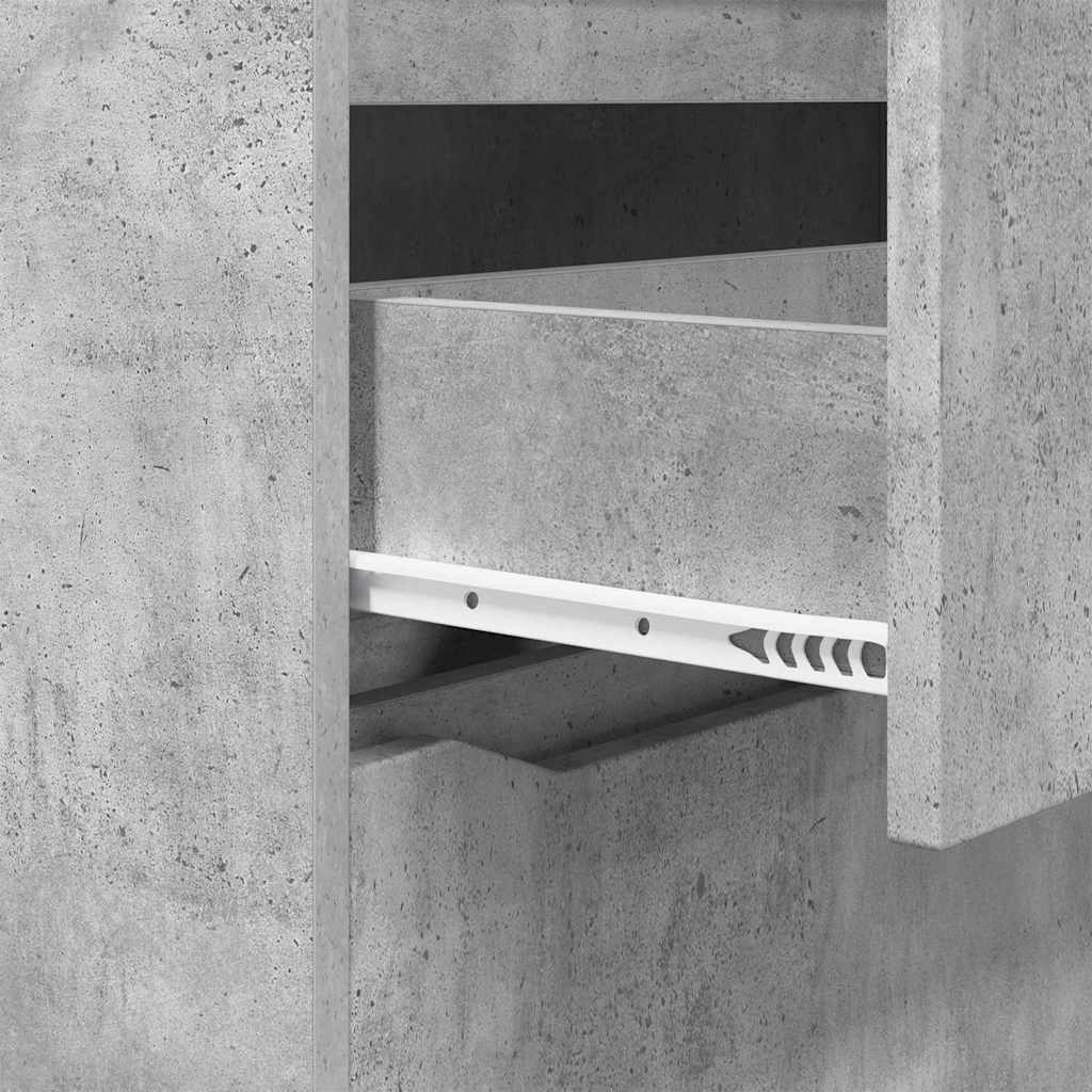 Opbevaringsskab Beton Grå 80 x 31 x 81 cm Konstrueret træ