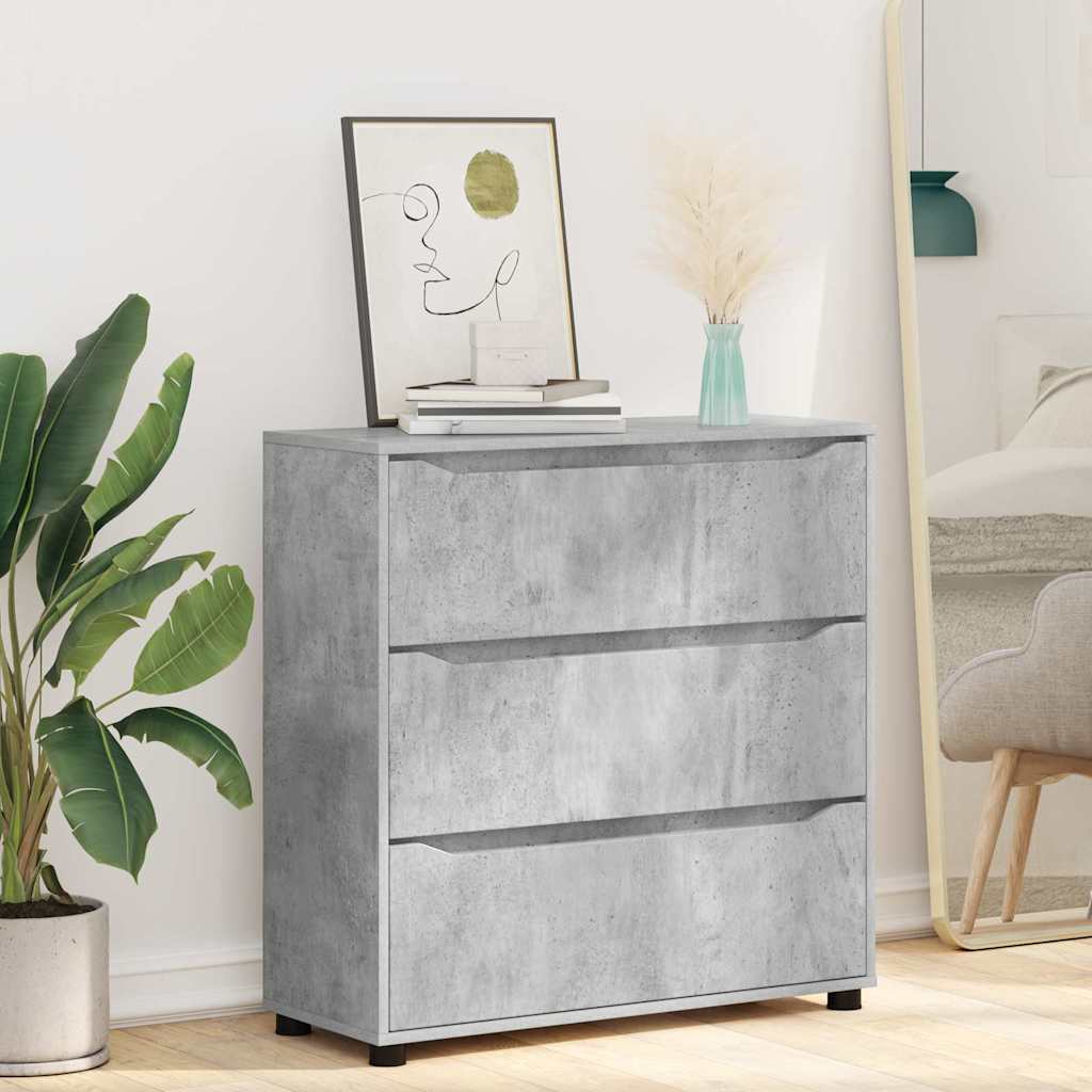 Opbevaringsskab Beton Grå 80 x 31 x 81 cm Konstrueret træ