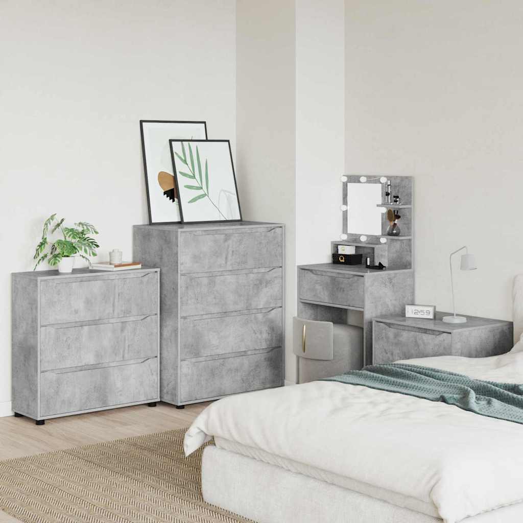 Opbevaringsskab Beton Grå 80 x 31 x 81 cm Konstrueret træ