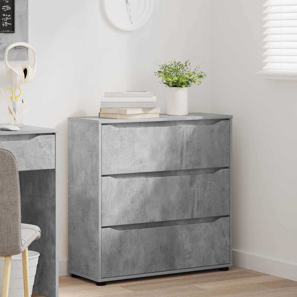 Opbevaringsskab Beton Grå 80 x 31 x 81 cm Konstrueret træ