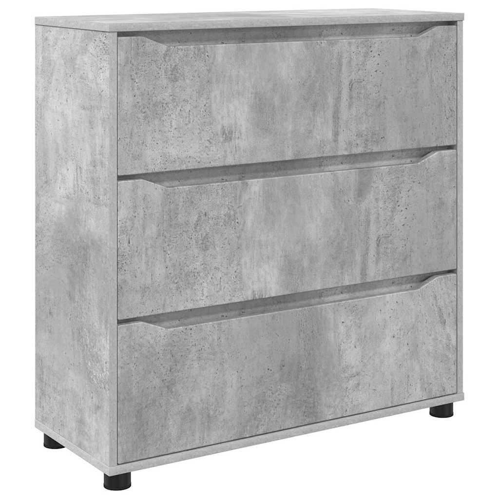 Opbevaringsskab Beton Grå 80 x 31 x 81 cm Konstrueret træ