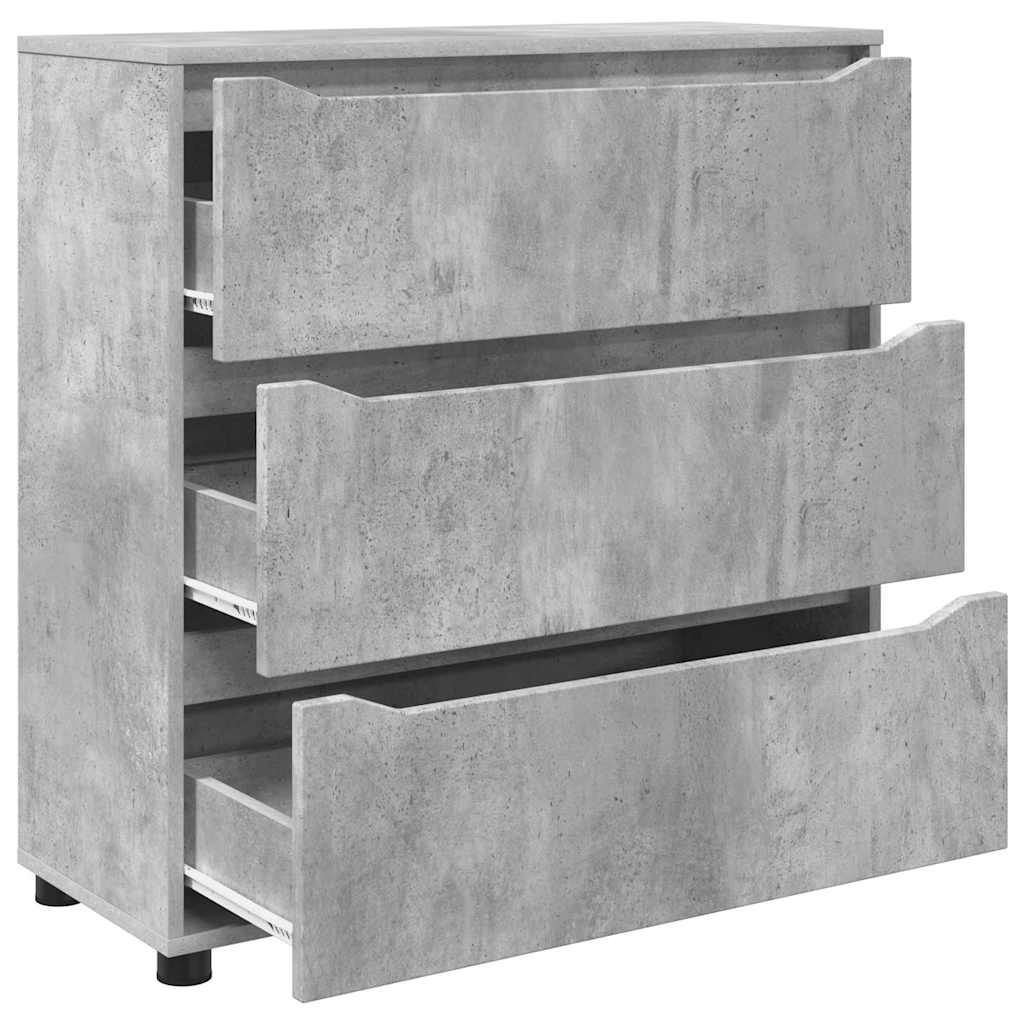Opbevaringsskab Beton Grå 80 x 31 x 81 cm Konstrueret træ