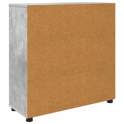 Opbevaringsskab 80 x 31 x 81 cm Konstrueret træ Beton Grå
