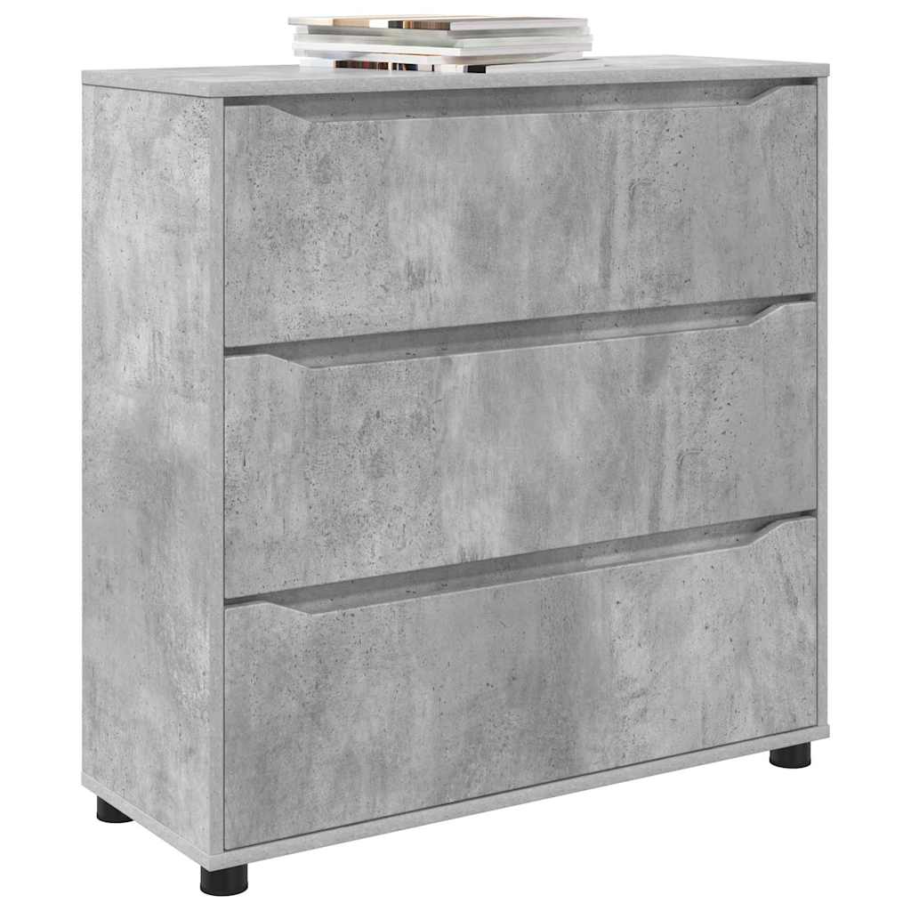 Opbevaringsskab Beton Grå 80 x 31 x 81 cm Konstrueret træ