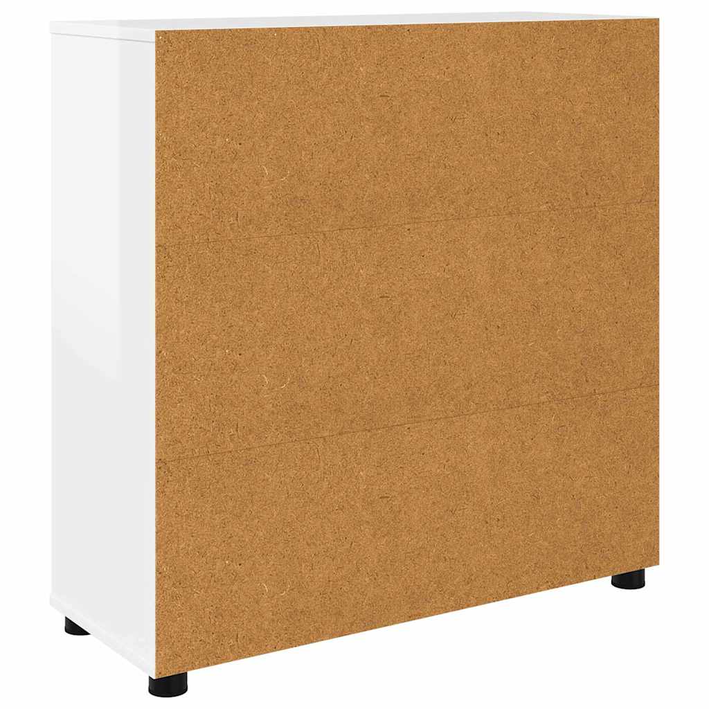 Opbevaringsskab Høj gloss hvid 80 x 31 x 81 cm Konstrueret træ