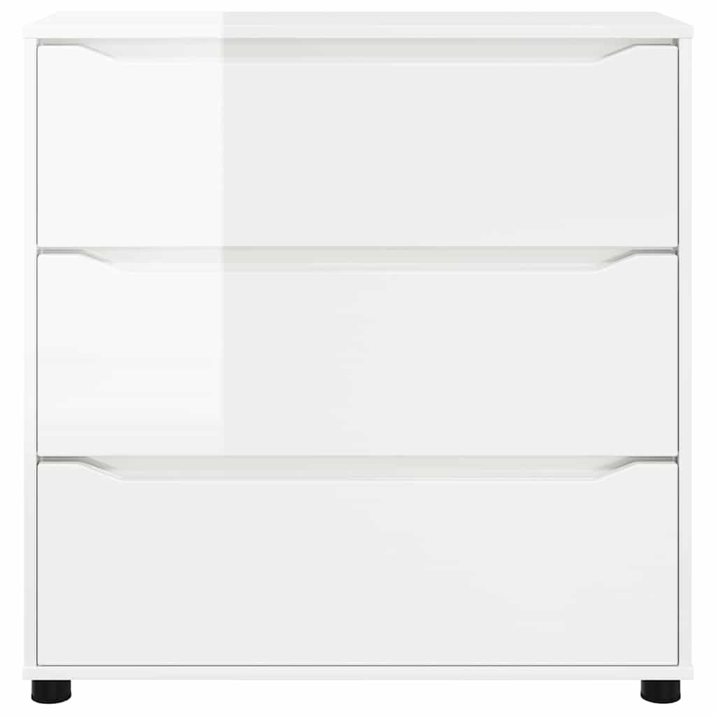 Opbevaringsskab Høj gloss hvid 80 x 31 x 81 cm Konstrueret træ