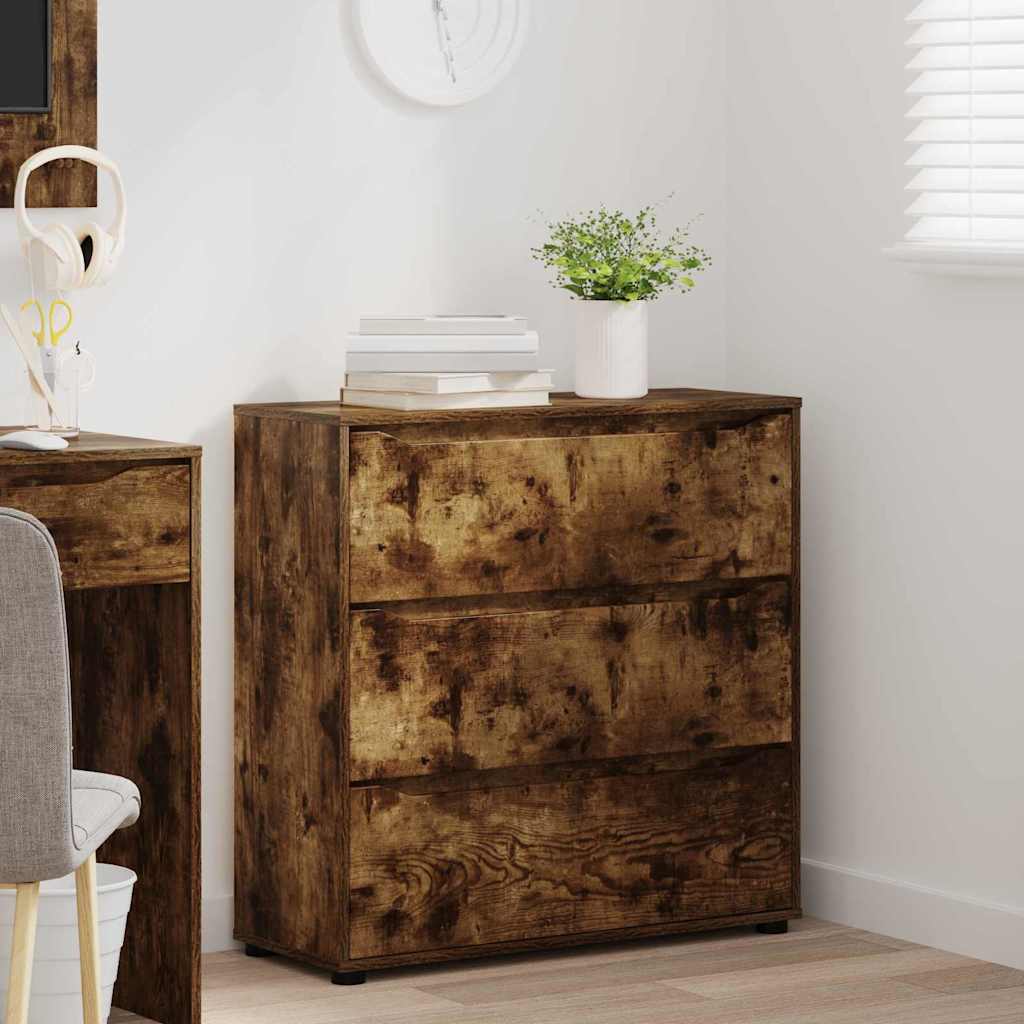 Opbevaringsskab Røget eg 80 x 31 x 81 cm Konstrueret træ