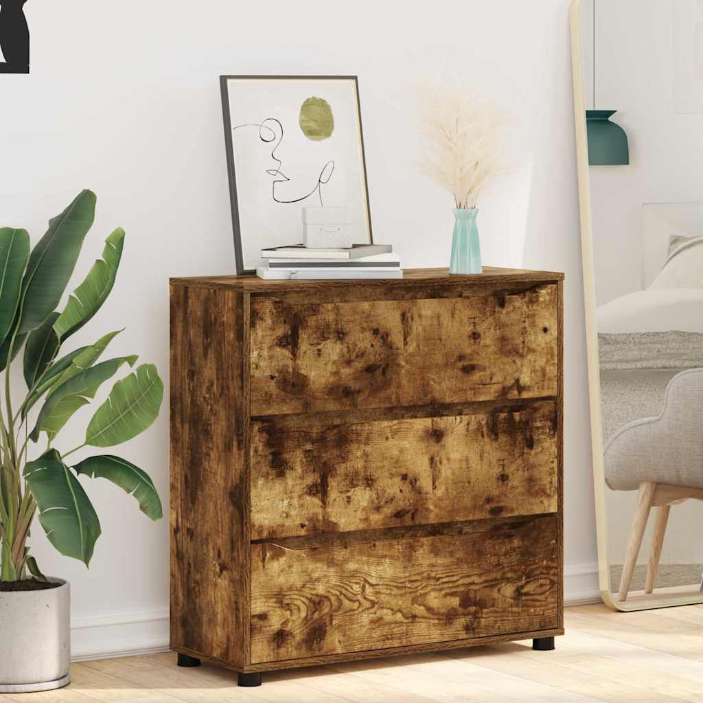 Opbevaringsskab Røget eg 80 x 31 x 81 cm Konstrueret træ