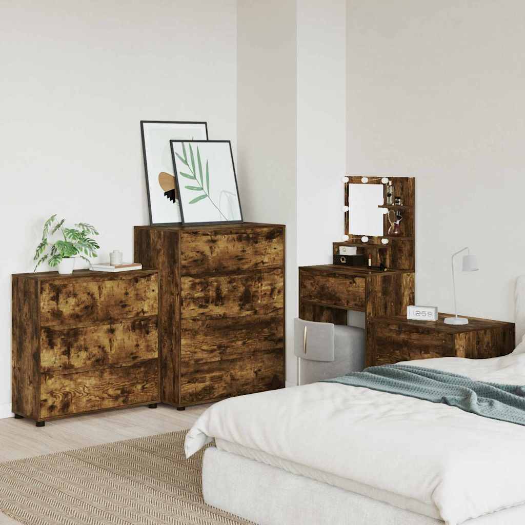 Opbevaringsskab Røget eg 80 x 31 x 81 cm Konstrueret træ