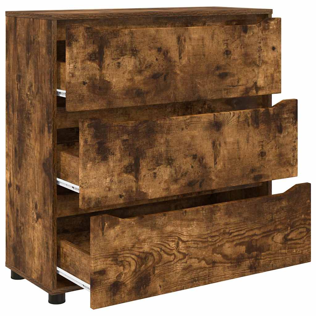 Opbevaringsskab Røget eg 80 x 31 x 81 cm Konstrueret træ