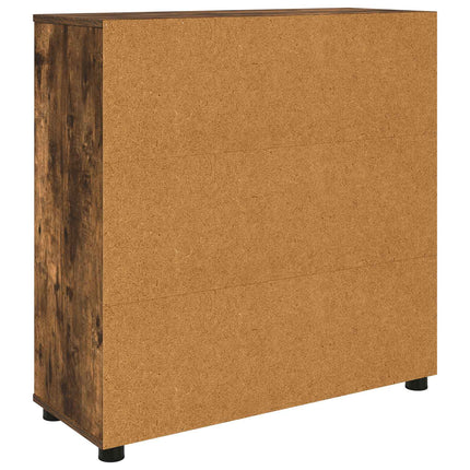 Opbevaringsskab 80 x 31 x 81 cm Konstrueret træ Røget eg
