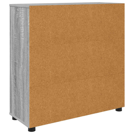 Opbevaringsskab 80 x 31 x 81 cm Konstrueret træ Grå Sonoma