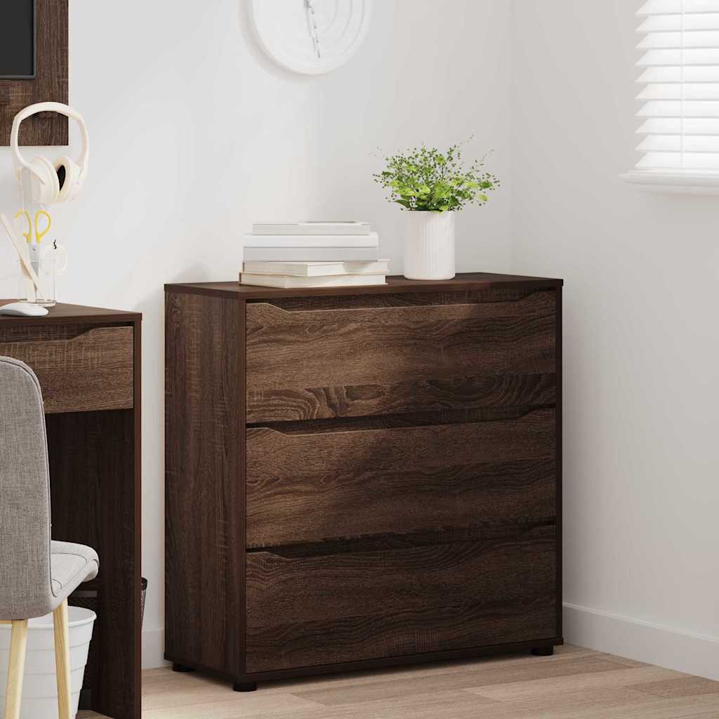 Opbevaringsskab Brun eg 80 x 31 x 81 cm Konstrueret træ