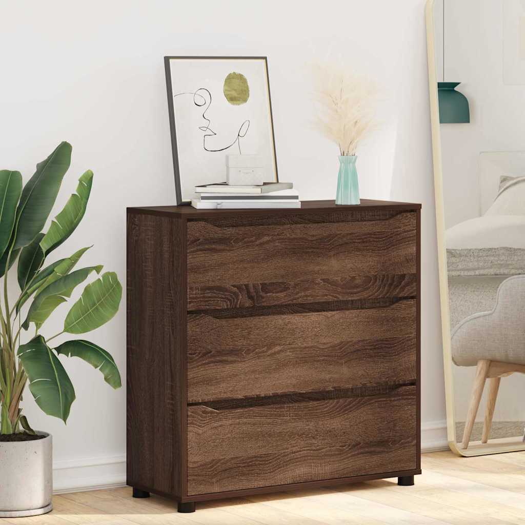 Opbevaringsskab Brun eg 80 x 31 x 81 cm Konstrueret træ