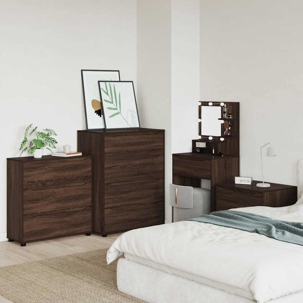 Opbevaringsskab Brun eg 80 x 31 x 81 cm Konstrueret træ