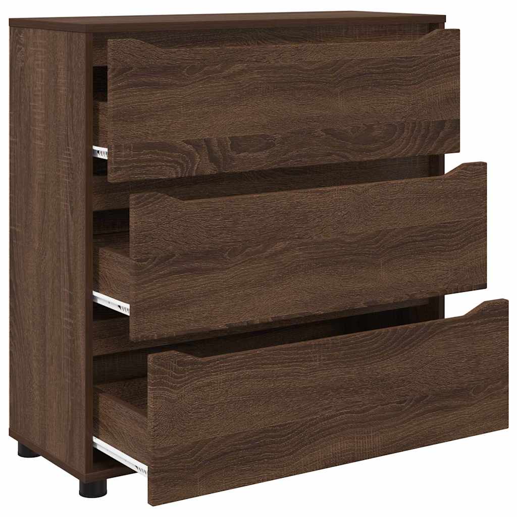Opbevaringsskab Brun eg 80 x 31 x 81 cm Konstrueret træ