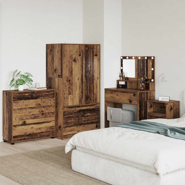 Opbevaringsskab Gammelt træ 80 x 31 x 81 cm Konstrueret træ