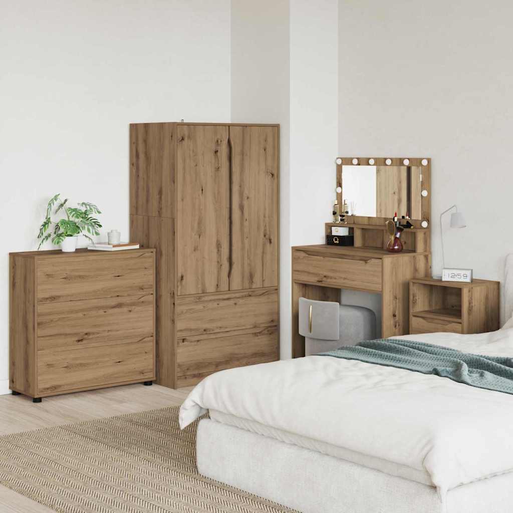 Opbevaringsskab Artisan Egetræ 80 x 31 x 81 cm Konstrueret træ