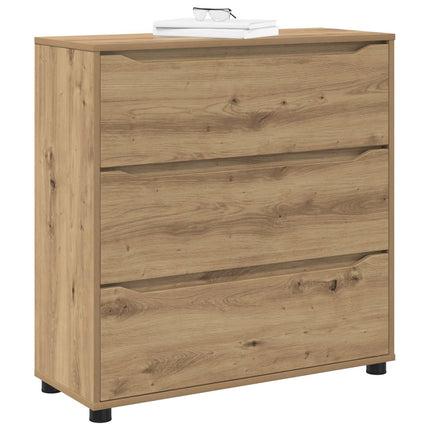 Opbevaringsskab 80 x 31 x 81 cm Konstrueret træ Artisan Egetræ