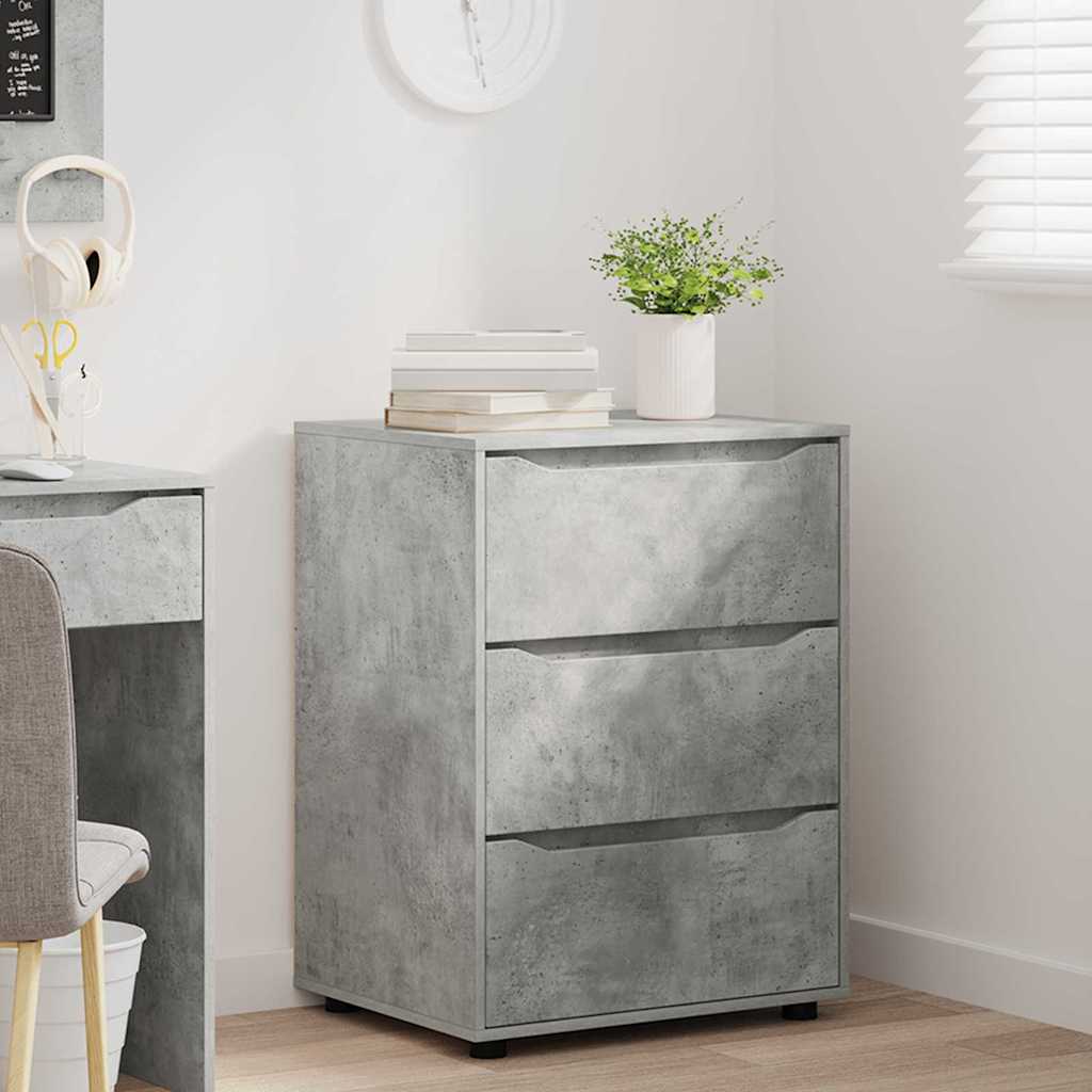 Opbevaringsskab Beton Grå 60 x 48 x 81 cm Konstrueret træ