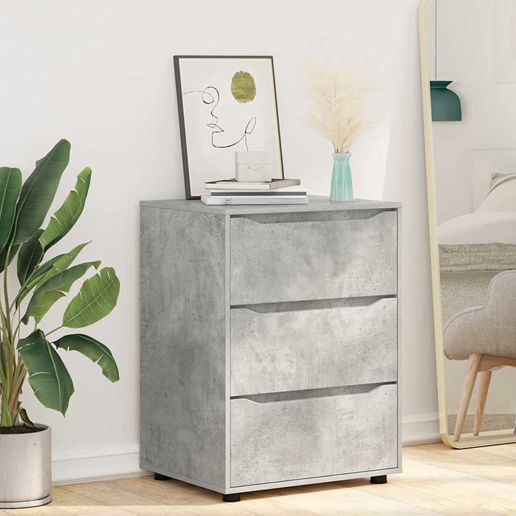 Opbevaringsskab Beton Grå 60 x 48 x 81 cm Konstrueret træ