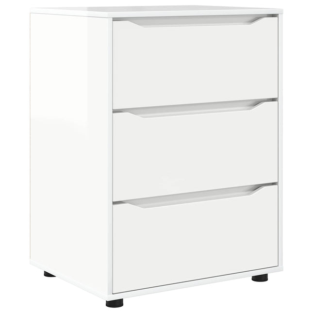 Opbevaringsskab Høj gloss hvid 60 x 48 x 81 cm Konstrueret træ
