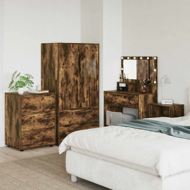 Opbevaringsskab Røget eg 60 x 48 x 81 cm Konstrueret træ