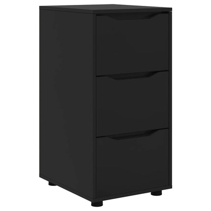 Opbevaringsskab 40 x 48 x 81 cm Konstrueret træ Sort