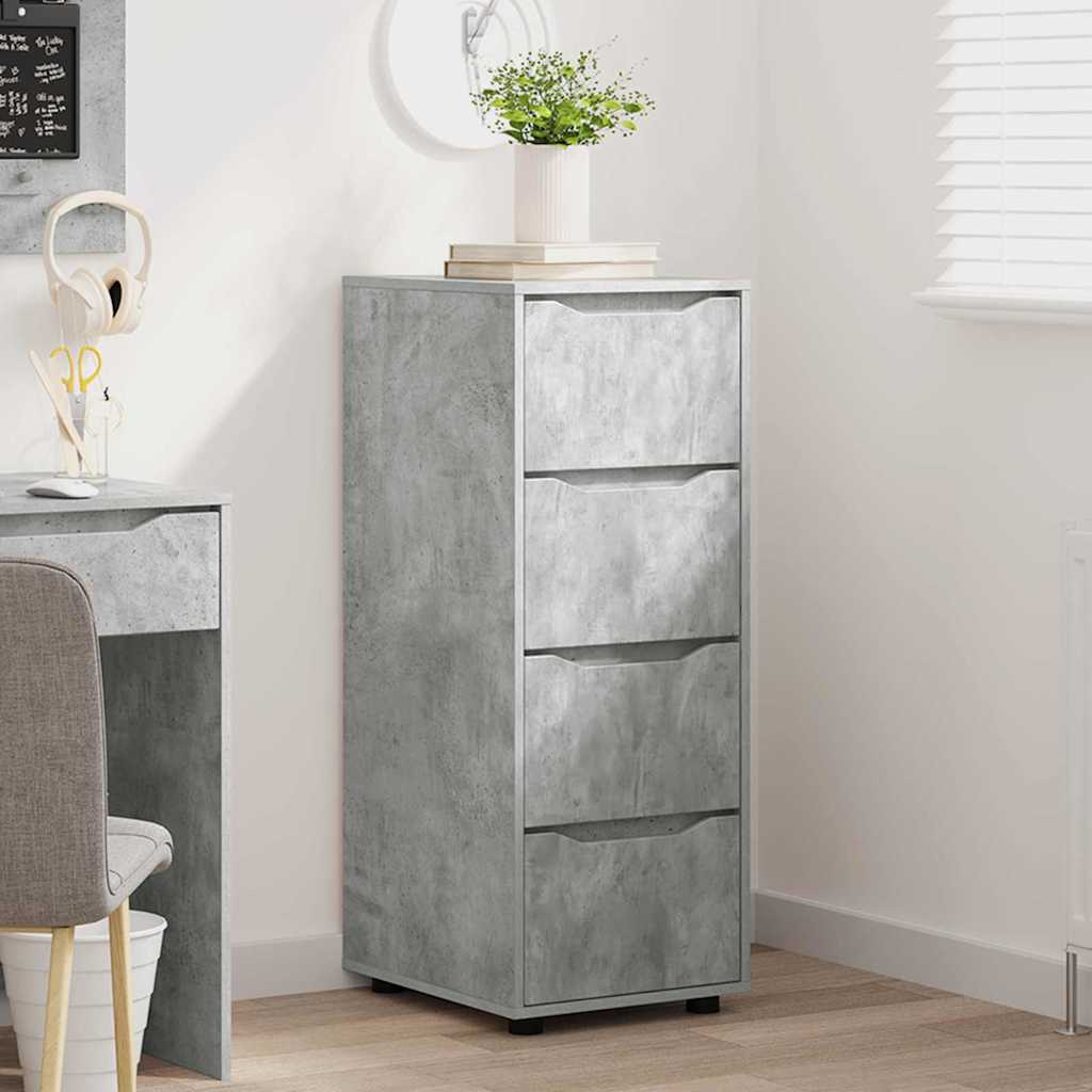 Opbevaringsskab Beton Grå 40 x 48 x 105 cm Konstrueret træ