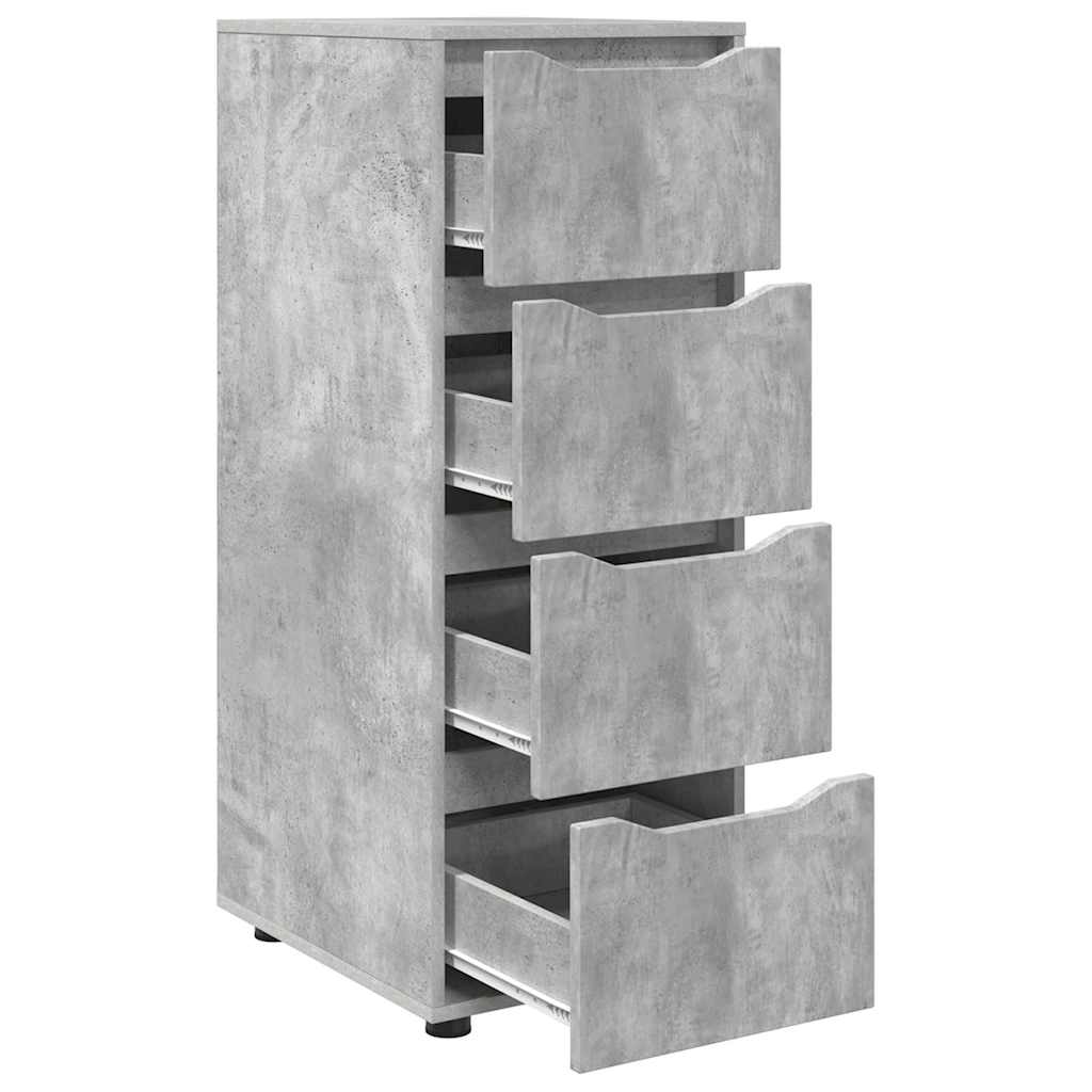 Opbevaringsskab Beton Grå 40 x 48 x 105 cm Konstrueret træ