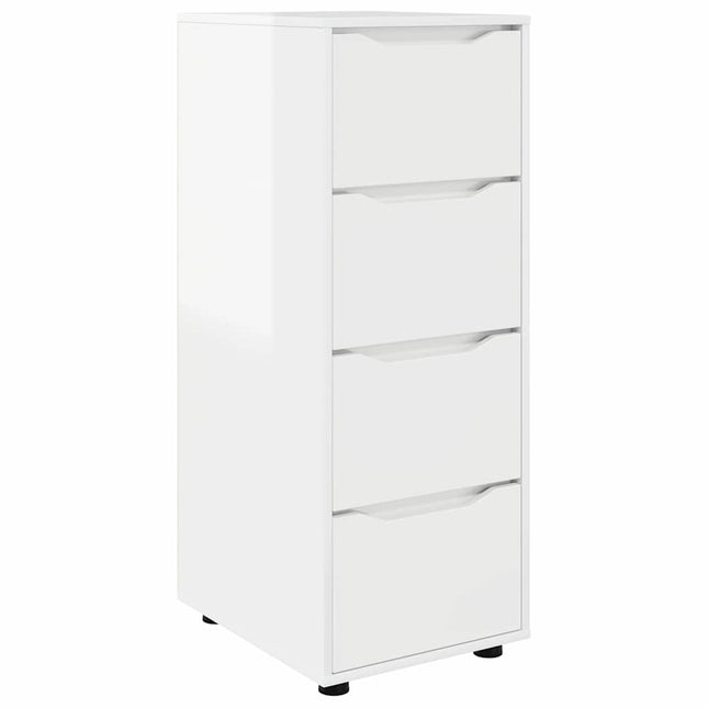 Opbevaringsskab Høj gloss hvid 40 x 48 x 105 cm Konstrueret træ