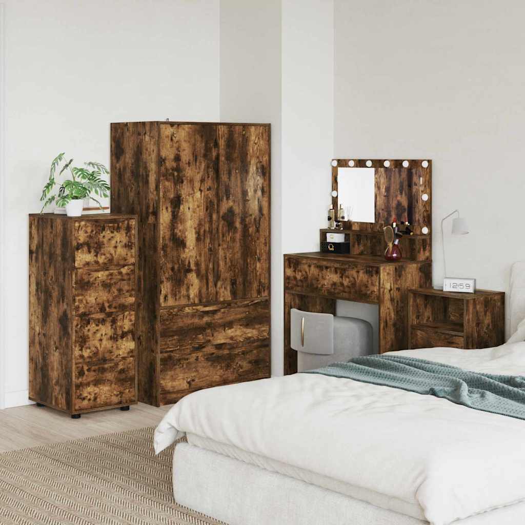 Opbevaringsskab Røget eg 40 x 48 x 105 cm Konstrueret træ