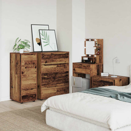 Opbevaringsskab 40 x 48 x 105 cm Konstrueret træ Gammelt træ
